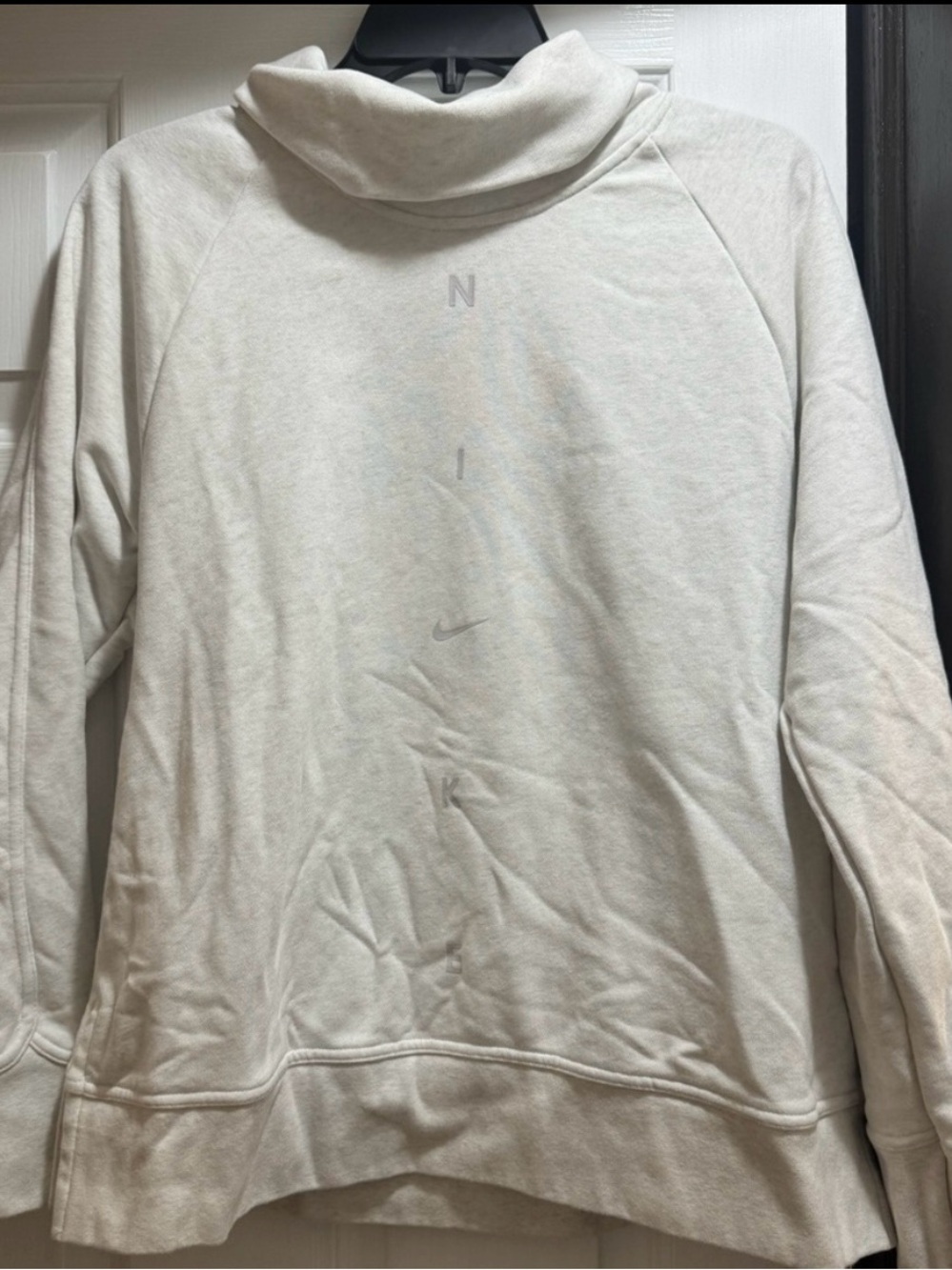 Nike Cream/White Funnel-Neck Pullover